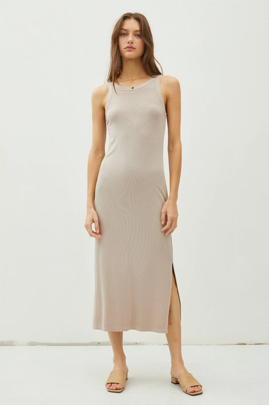 Ayla Ribbed Midi Dress