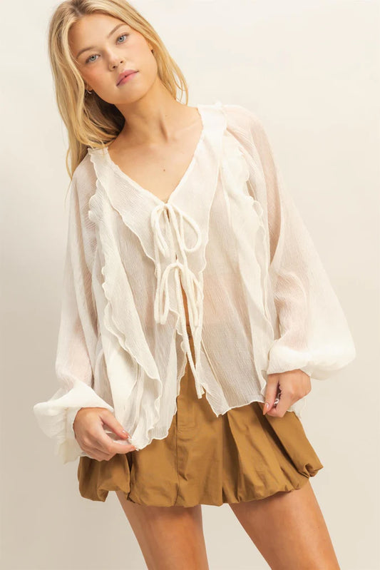 Lacey Ruffled Top
