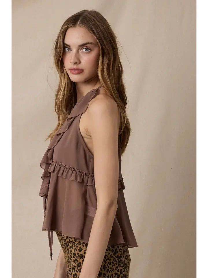 Lila Ruffle Top
