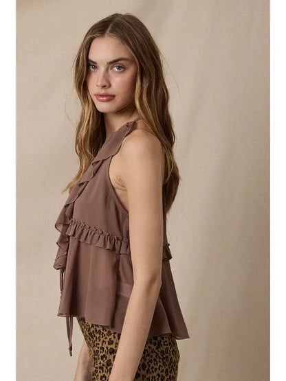 Lila Ruffle Top