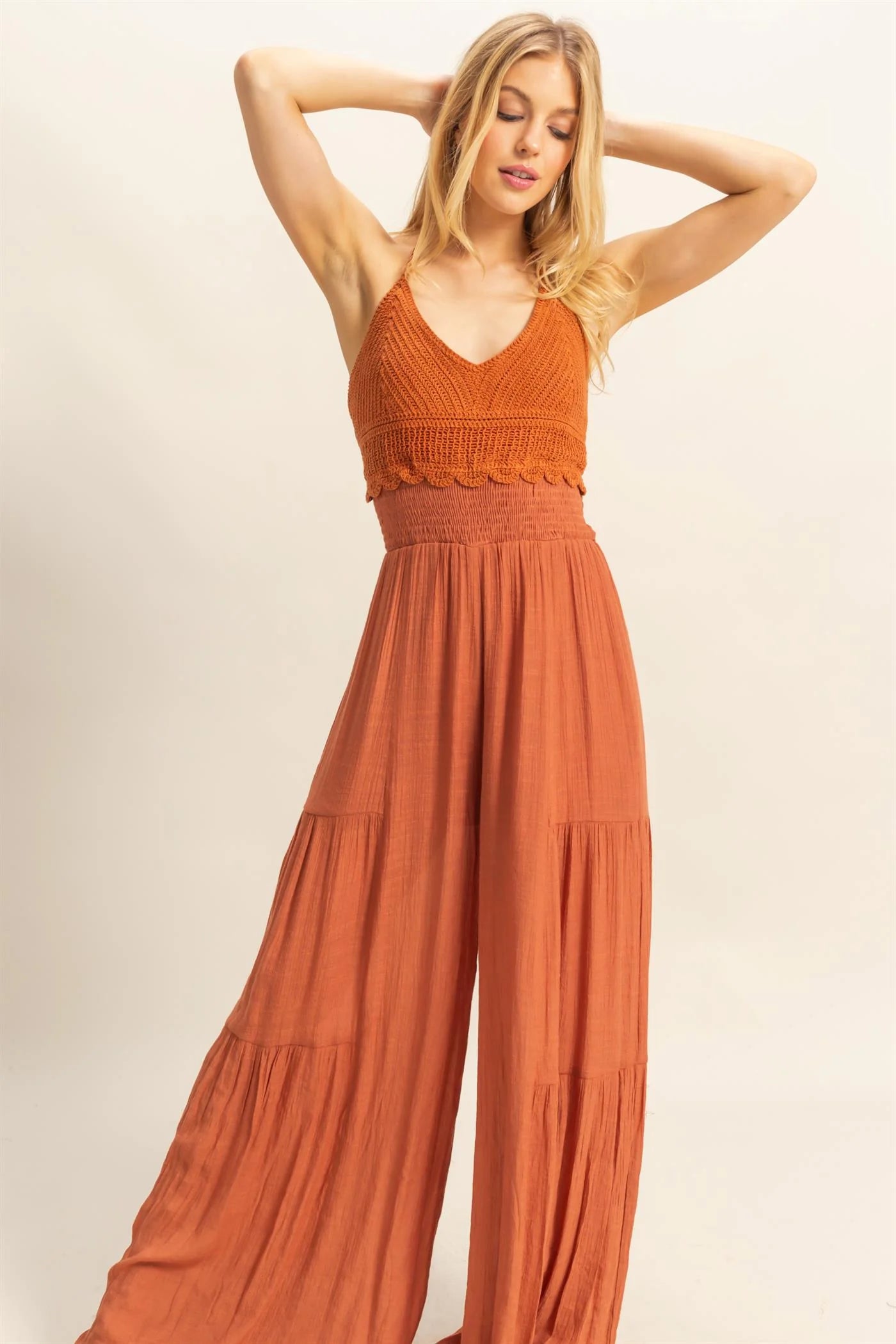 Talia Crochet Jumpsuit