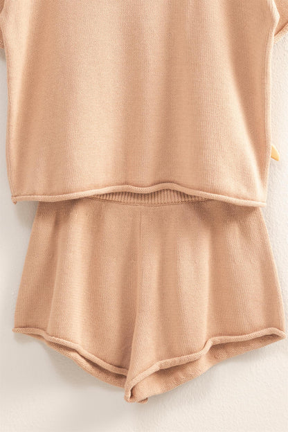 Lilia Short Sleeve Top And Shorts Set