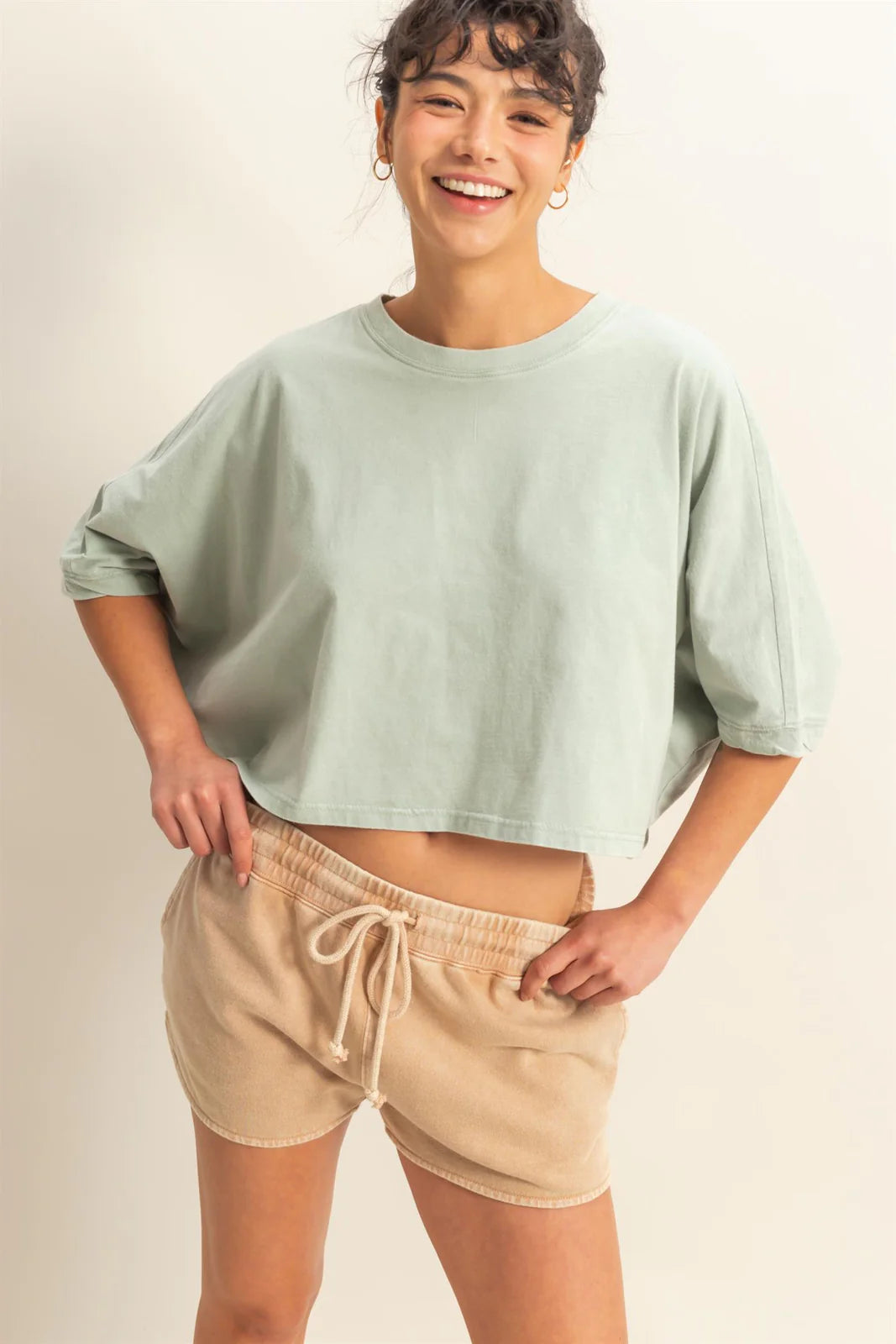 Solara Oversized Cropped Tee