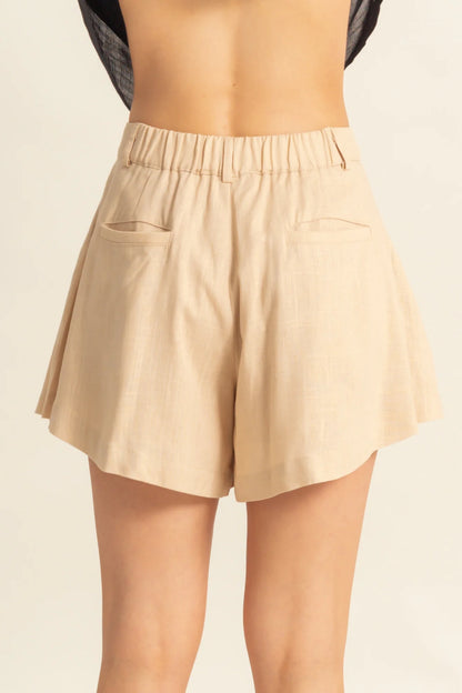 Margo Linen Flared Shorts