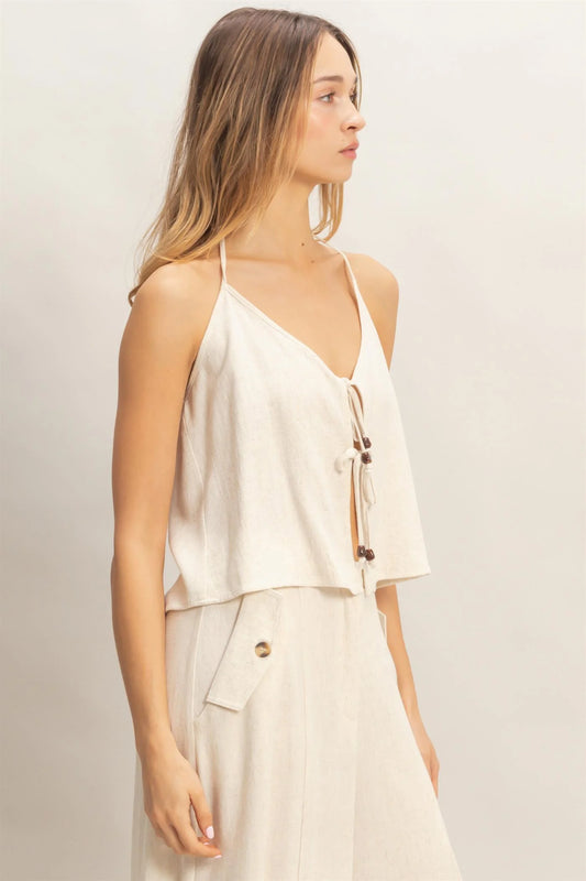 Coastal Charm Tie Front Tank