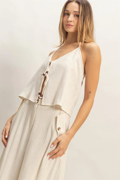 Coastal Charm Tie Front Tank