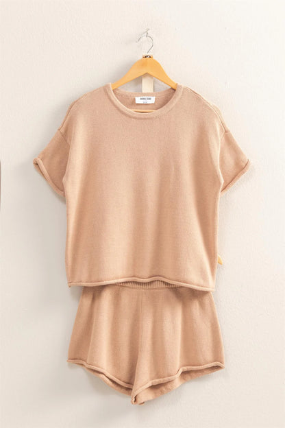 Lilia Short Sleeve Top And Shorts Set