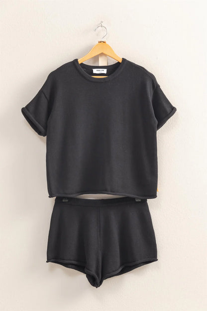 Lilia Short Sleeve Top And Shorts Set