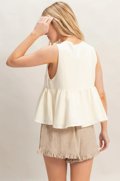 Celine Lace Trim Top