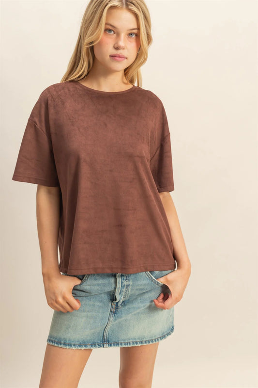 Aria Suede Tee