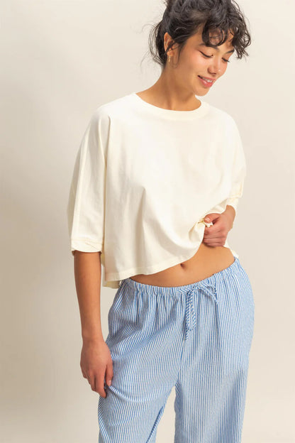 Solara Oversized Cropped Tee