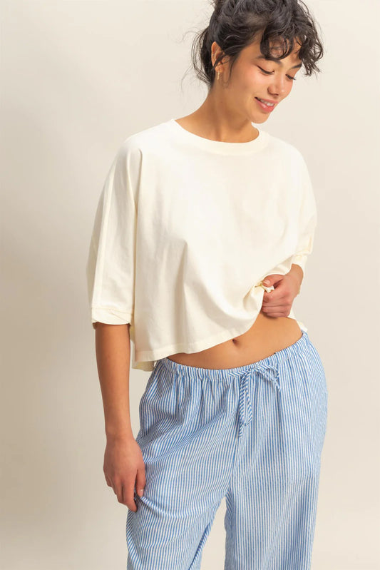 Solara Oversized Cropped Tee