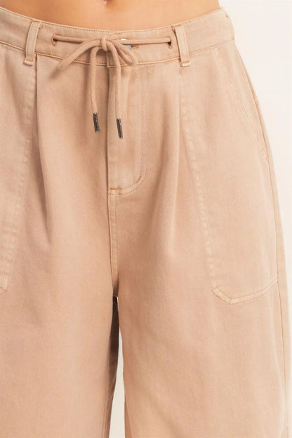 Remi Drawstring Wide Leg Jorts