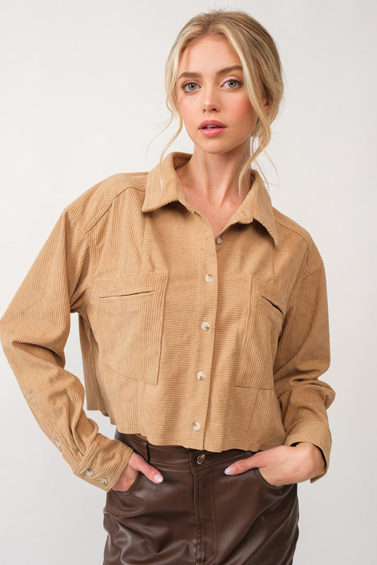 Nola Corduroy Cropped  Shirt