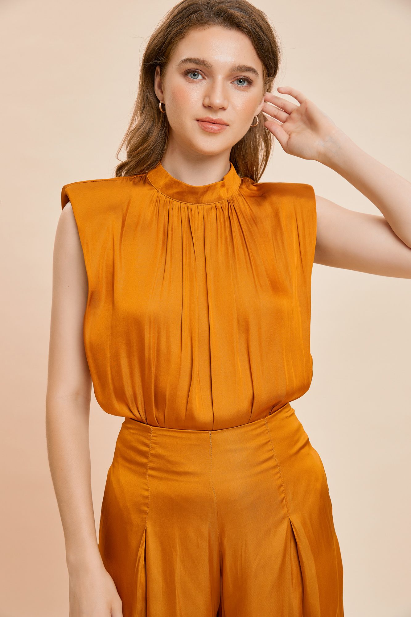 Amelia Padded Shoulder Bodysuit