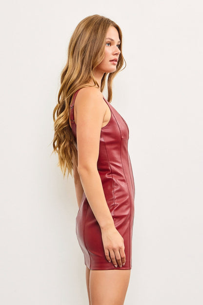 Holly Leather Mini Dress