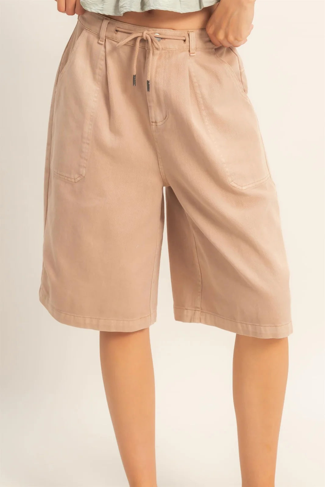 Remi Drawstring Wide Leg Jorts