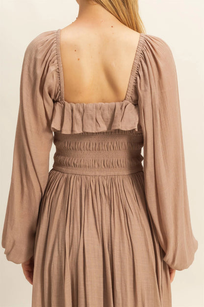 Elina Smocked Midi Dress