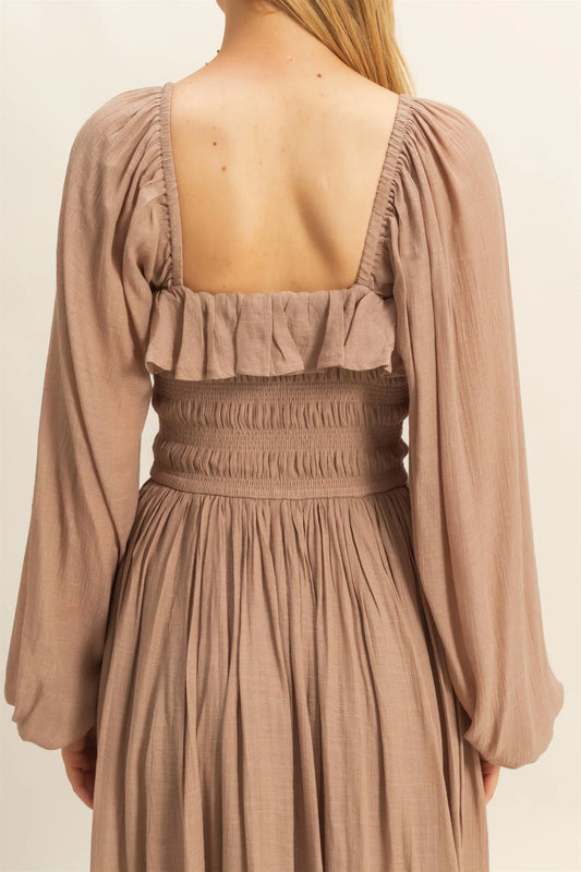 Elina Smocked Midi Dress