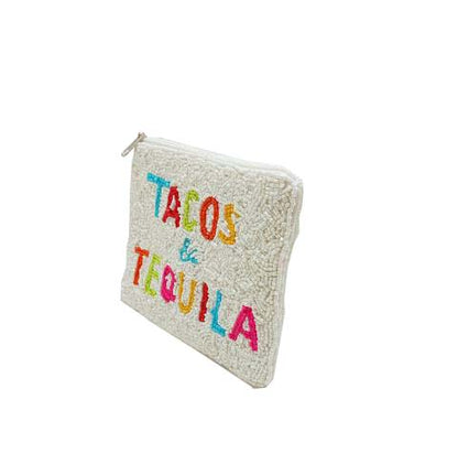 "TACOS & TEQUILA" Beaded Pouch